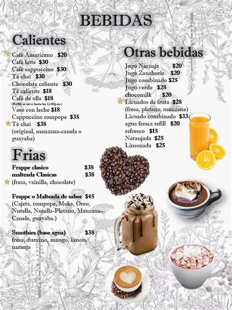 Menu at Restaurant & Cafeteria La Condesa, Tepic