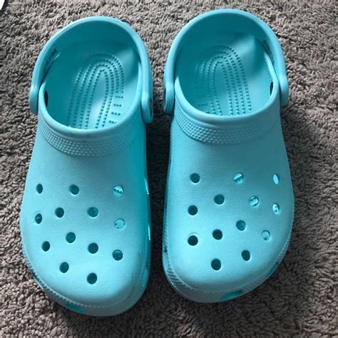 Crocs-light blue | Blue crocs, Crocs shoes, Crocs outfit