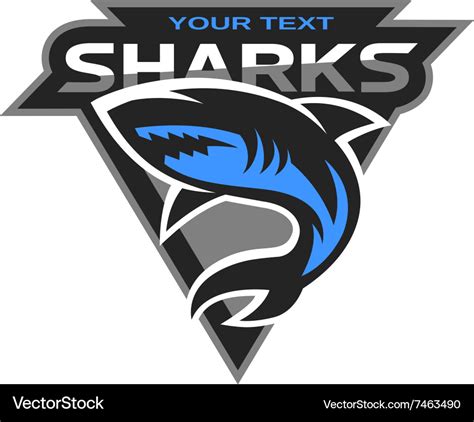 Sharks logo for a sport team Royalty Free Vector Image