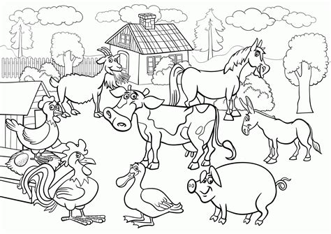 Farm Animal Coloring Book Printable
