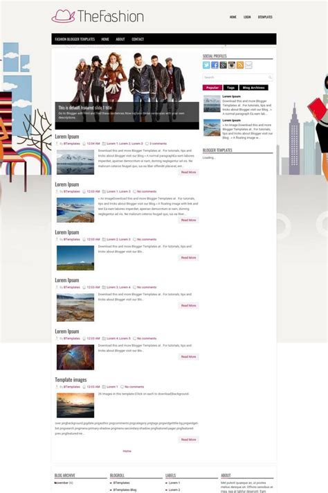 TheFashion Blogger Template - BTemplates