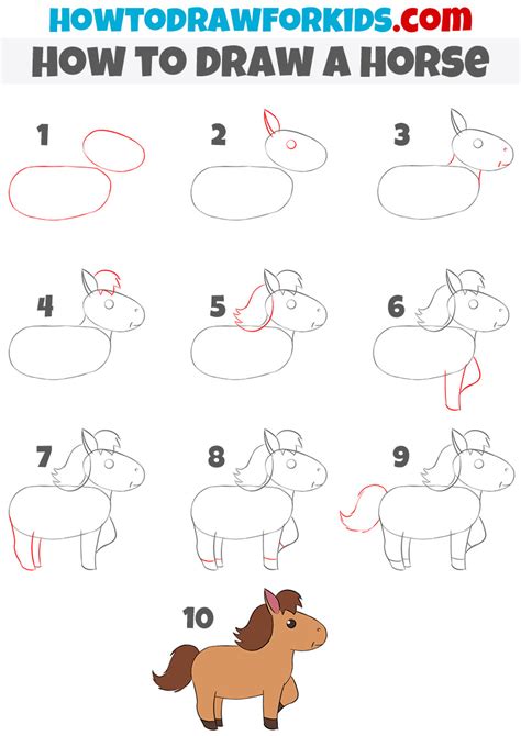 Horse Step By Step Drawing Step By Step Drawing Easy Drawing Steps | Images and Photos finder