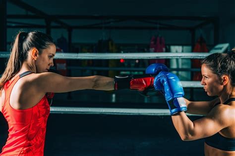 Premium Photo | Women on boxing training