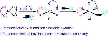 Visible light driven generation and alkyne insertion reactions of stable bis-cyclometalated Pt ...