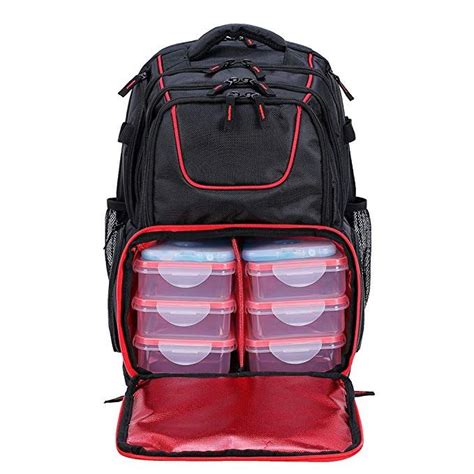 519 Fitness Meal Prep Backpack Insulated Waterproof-Cooler Lunch ...