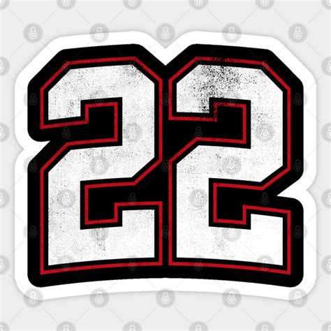 Number 22 - Numbers - Sticker | TeePublic