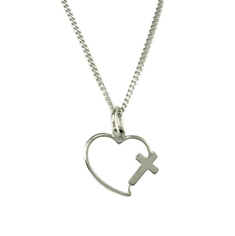 Cross Open Heart Necklace | Women's Cross Necklaces on ChristianJewelry.com