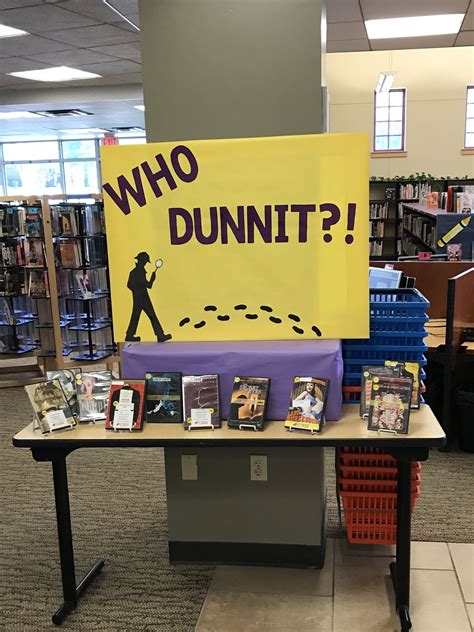 Who Dunnit?- Maple Valley Branch Library Maple Valley, Library Displays, Table Top Display, Branch