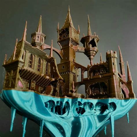 3D Printable Dracula's Castle - Castlevania by MiniWorld3D