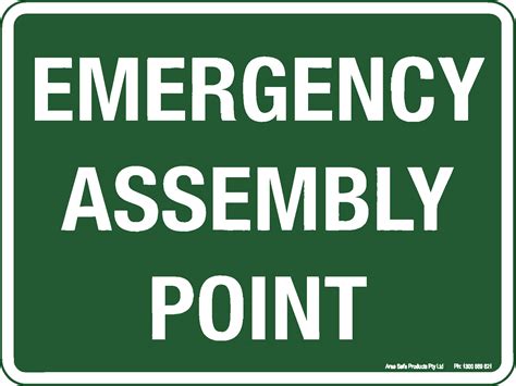 Emergency Assembly Point Sign Board