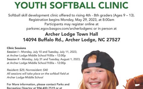 Town of Archer Lodge: Youth Softball Clinic