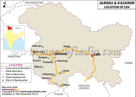 Leh In India Map