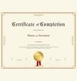 Certificate completion template in vintage Vector Image