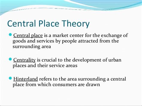 Central Place Theory