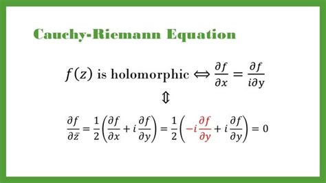 Cauchy riemann equations