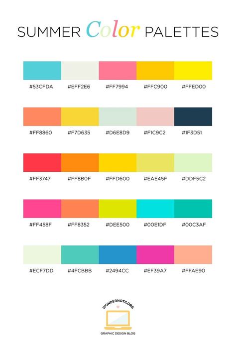 February 2019 - Maker Lex | Summer color palettes, Color palette bright, Color palette design