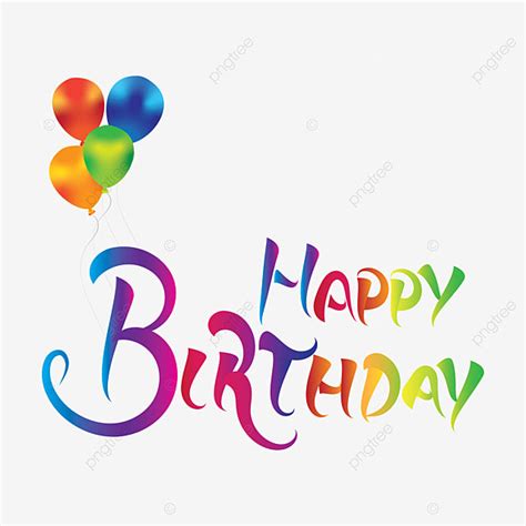 Happy Birthday Clipart PNG Images, Happy Birthday Calligraphy, Happy ...