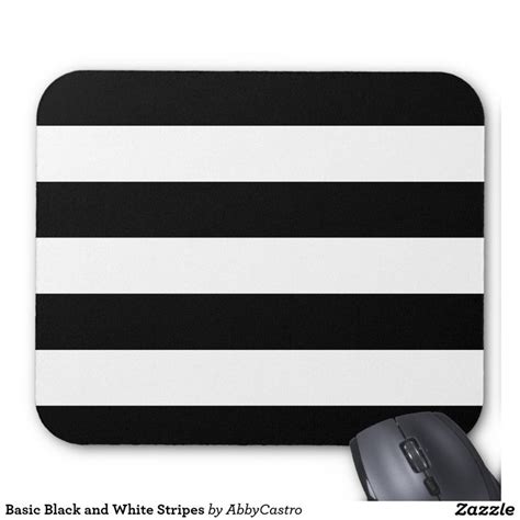 Basic Black and White Stripes Mouse Pad | Zazzle.com | Cute mouse pad, Mouse pad, Black and white