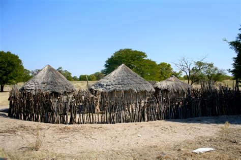 Traditional homes in Botswana