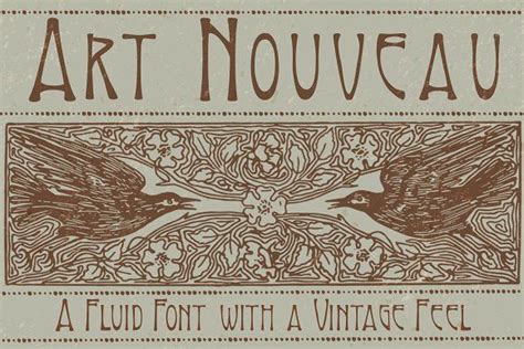 Art Nouveau Font | Art nouveau typography, Art deco font, Art nouveau ...