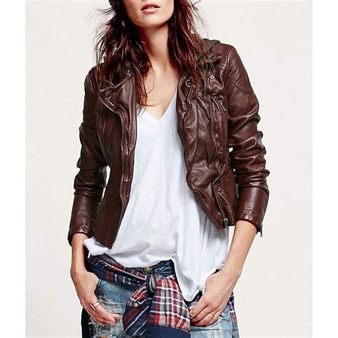 S07 Brooklyn Nine Nine Rosa Diaz Leather Hooded Jacket