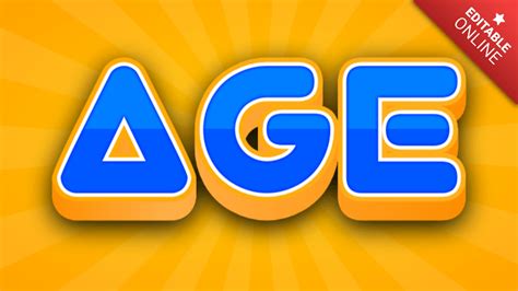 Age | Text Effect Generator | TextStudio