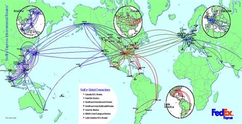 FedEx route map - international routes from Memphis | Route map, Map ...