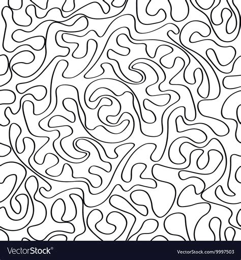 Simple seamless pattern with curly lines Vector Image