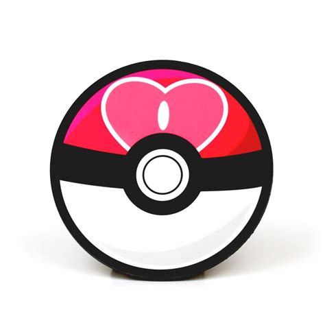 Love Ball Coaster Pokeball Coaster Set Pokemon Valentines - Etsy