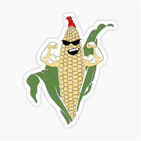 "Angry Corn - Cool And Funny Nebraska" Sticker for Sale by sabertones | Redbubble