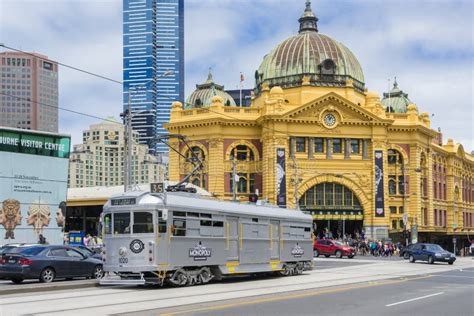 Monopoly Art Tram and Flinders Street Railway Station in Melbourne ...