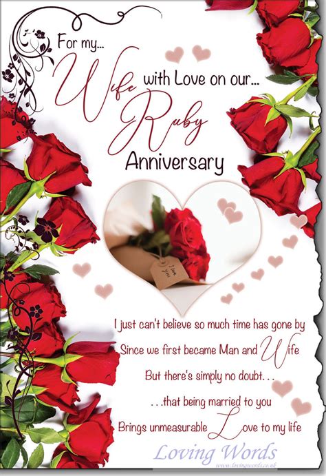 Ruby Wedding Anniversary Card | ubicaciondepersonas.cdmx.gob.mx