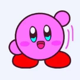 Kirby waving by MizanIsEpic on Newgrounds