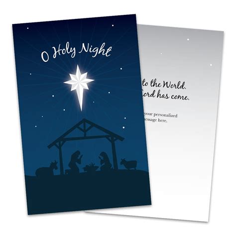 Personalized Star of Bethlehem Folded Christmas Greeting Card in Blue - Walmart.com - Walmart.com