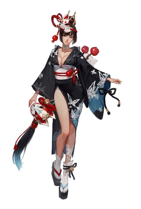 ArtStation - TALION : japan costume_assassin, largo art | Character design girl, Anime character ...