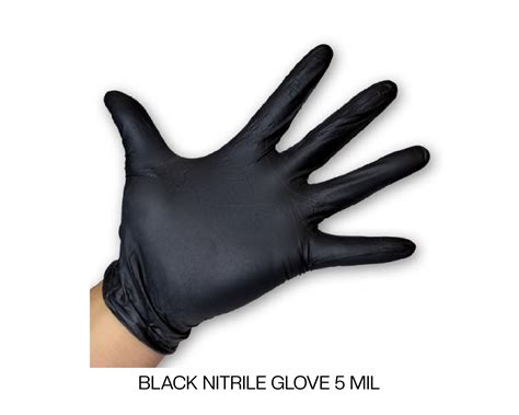 5 Mil Black Disposable Gloves - Teeco Solutions