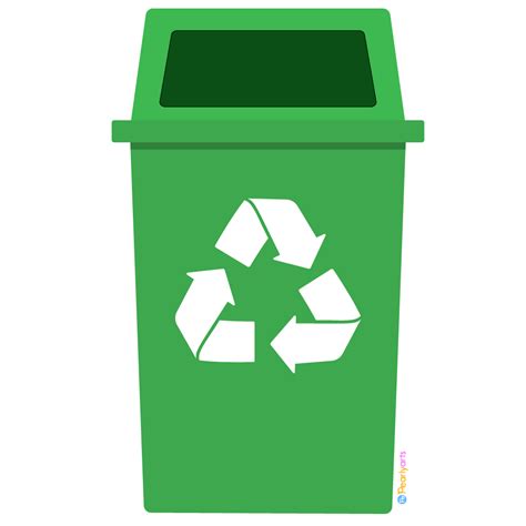 FREE Green Recycle Bin Clipart (Royalty-free) | Pearly Arts