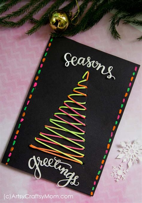 Easy Christmas Tree Lacing Cards