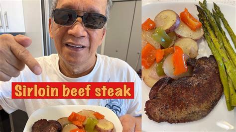 Sirloin steak cooked in Instapot | Baked veggies - YouTube