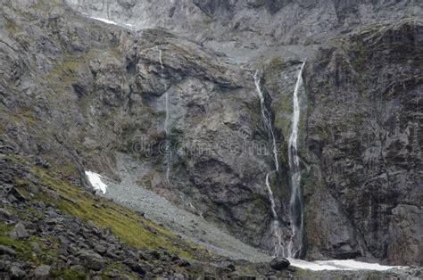 Waterfalls in Fiordland National Park. Stock Image - Image of colours, nature: 208801303