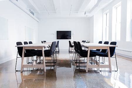 Royalty-Free photo: Rectangular white wooden dining table | PickPik