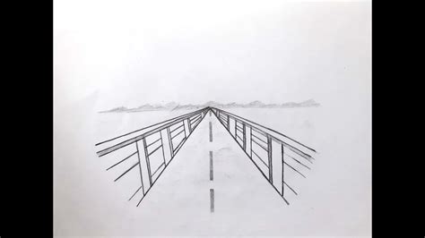 How to draw a bridge in perspective | Simple perspective drawing | Pencil drawing | VIKAS ARTS ...