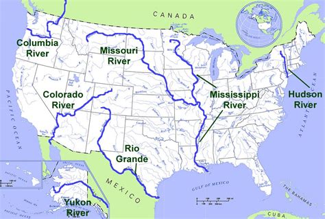 Us Map Rivers Labeled