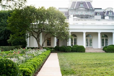 First lady Melania Trump unveils White House Rose Garden restoration ...