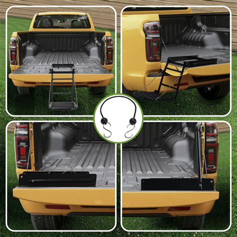 Foldable Pickup Truck Tailgate Ladder, Universal Fit Retractable Truck ...