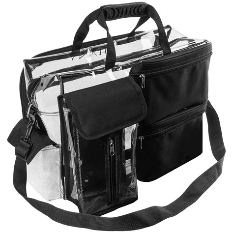 SHANY Travel Makeup Artist Bag with Removable Compartments – Clear Tote ...