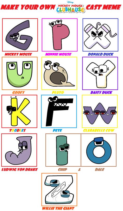 Alphabet Lore As The Mickey Mouse Clubhouse Cast by zemelo2003 on DeviantArt