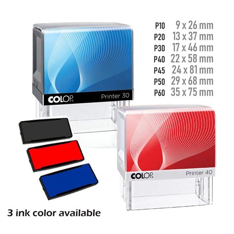 COLOP RUBBER STAMP P10, P20, P30, P40, P50, P60 With Rubber / Colop ...