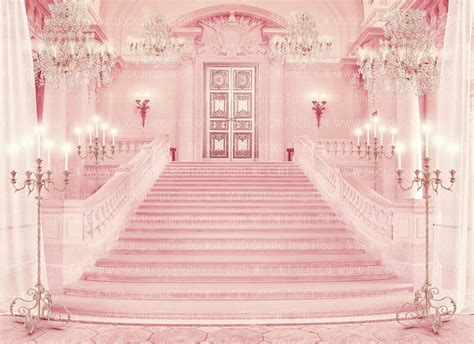 Castle Stairs Photography Backdrop Princess Pink - Etsy | Pink castle, Backdrops, Pink palace
