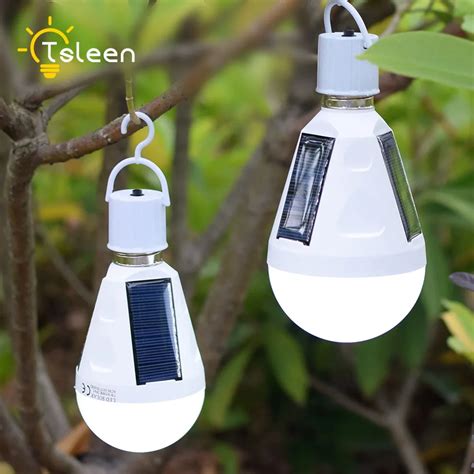 Led Bulb E27 Hanging Led Solar Lamp 7W 12W 85 265V Solar Lights ...